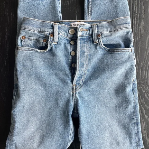 ReDone Jeans / High Rise Ankle Crop / color 'Mid 90s' / size 26
